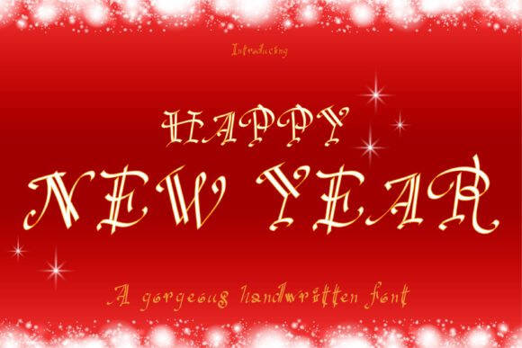 happy new year new style font